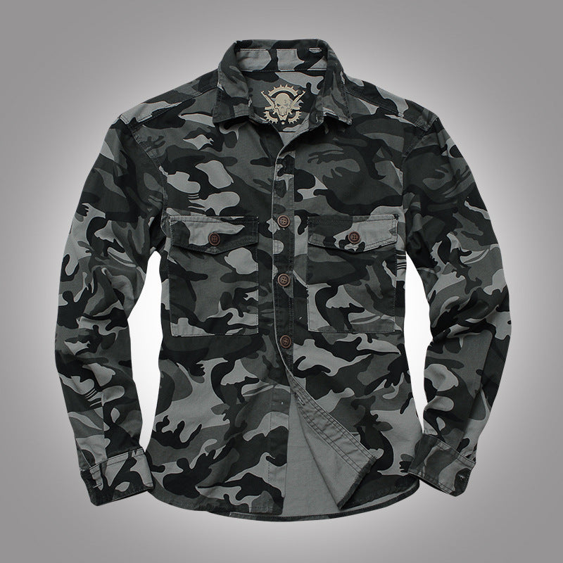 Cotton utility jacket with button-through front and chest pocket details