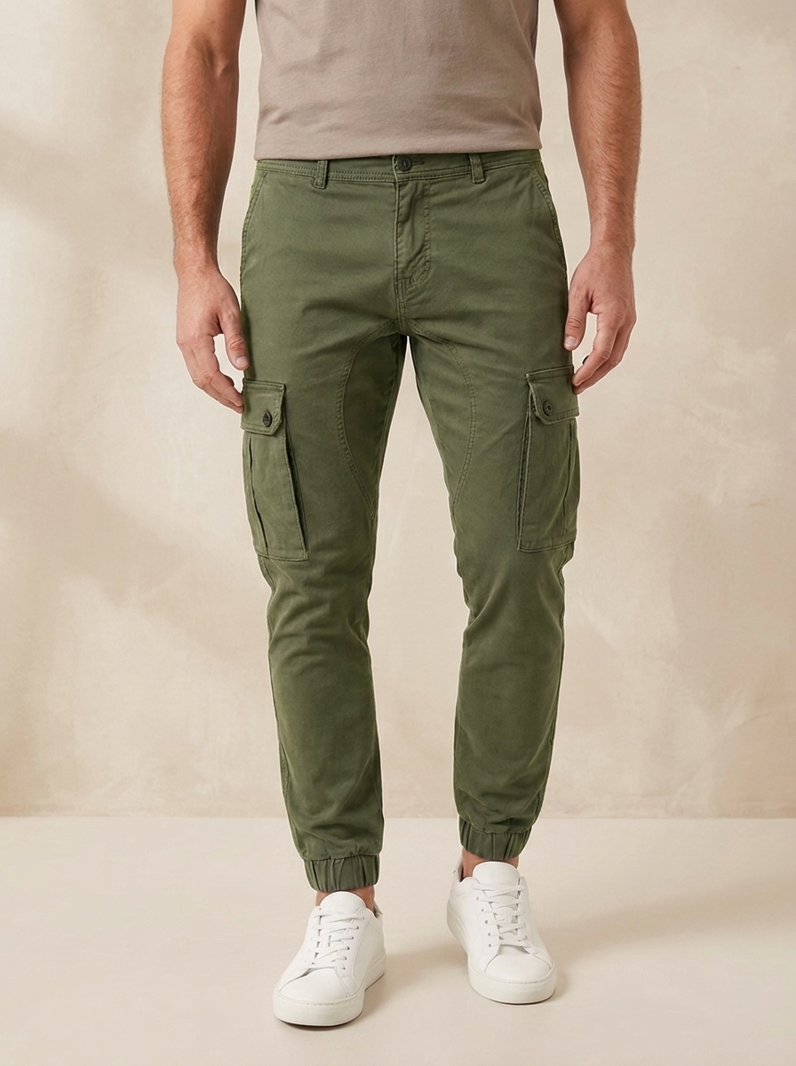 Casual cargo jogger trousers for men