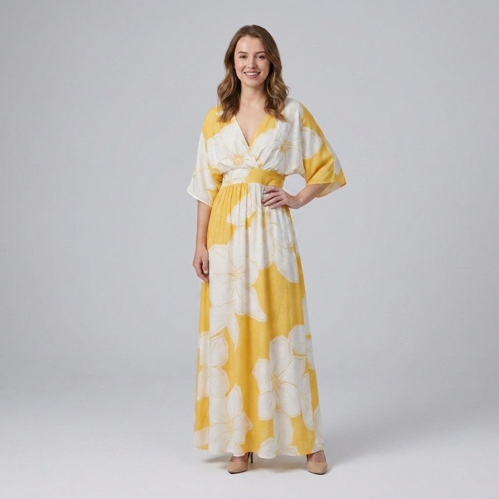 Floral midi dress suitable for travel, weekend outings and everyday summer styling