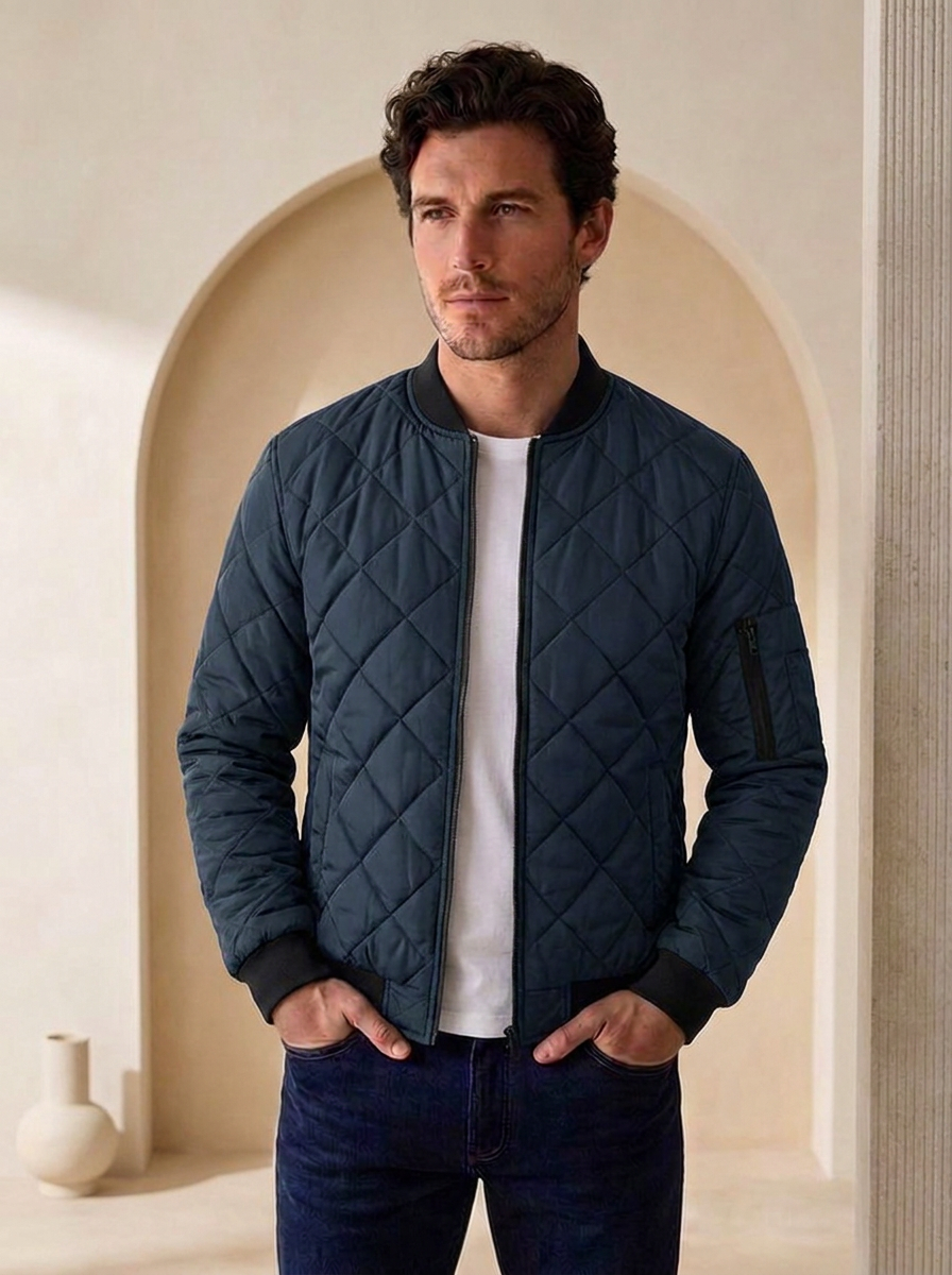 Men's regular fit quilted jacket