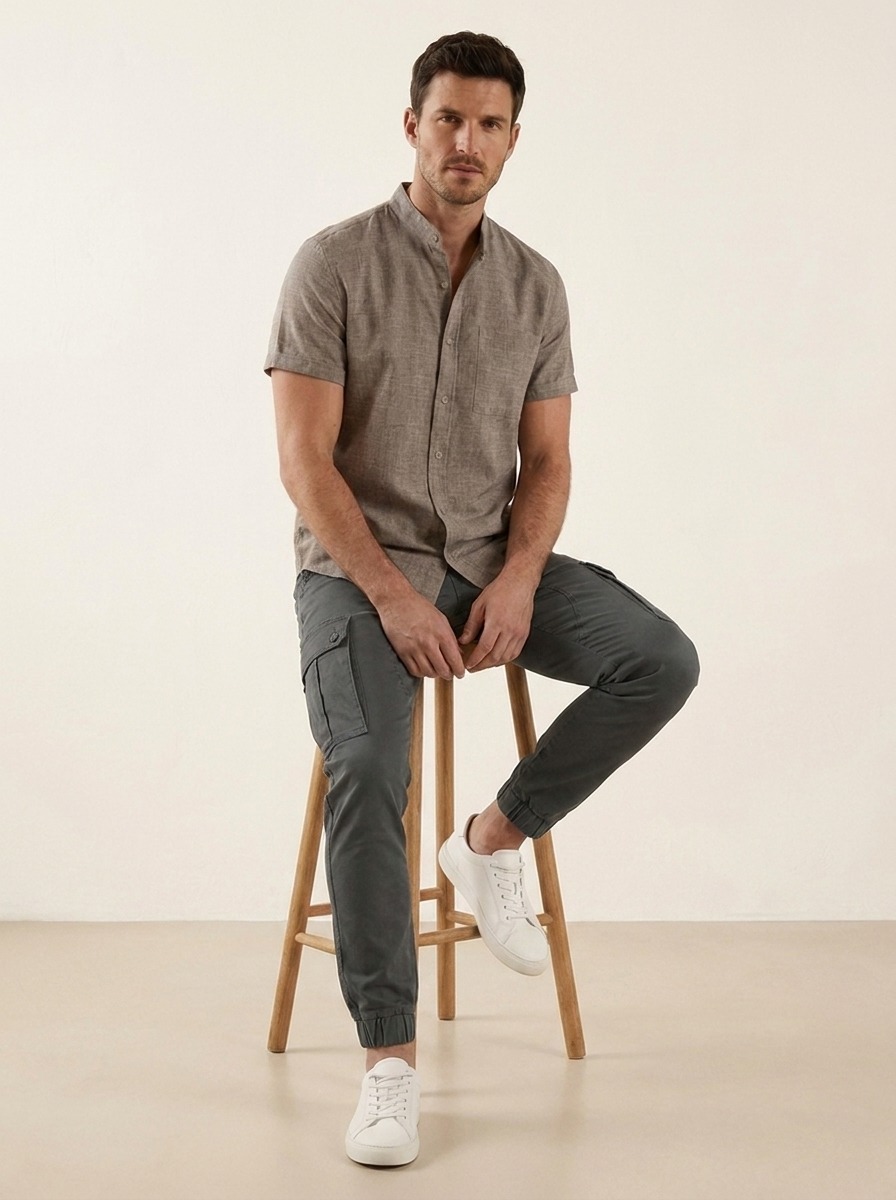 Men's cargo joggers with utility side pockets