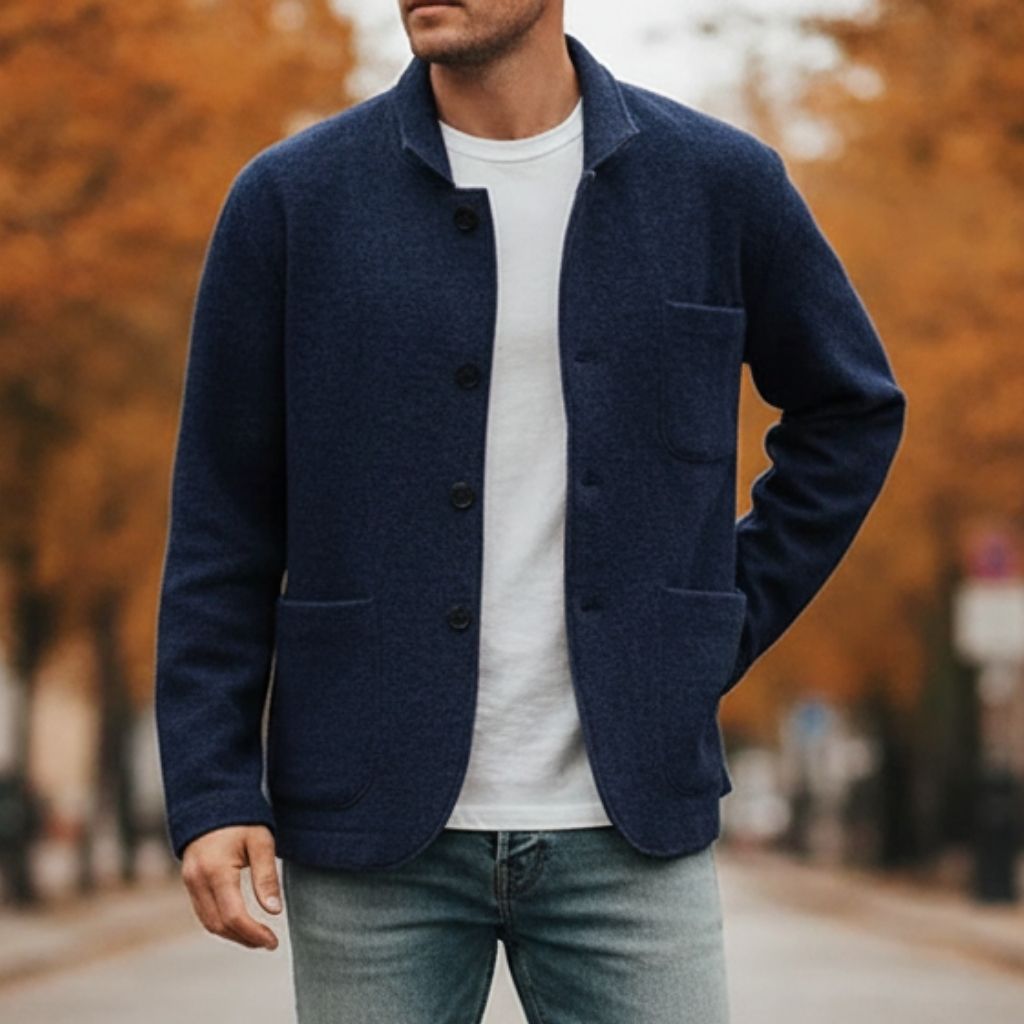 Veste en Maille à Boutons Homme