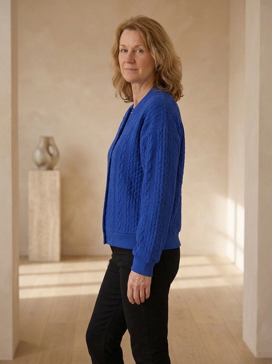 Cable knit cardigan for everyday layering
