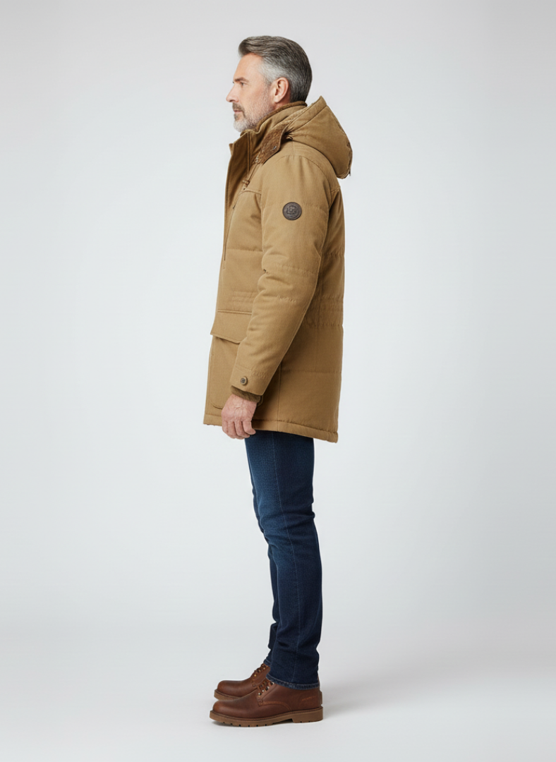Padded winter jacket with dual closure regular fit menswear