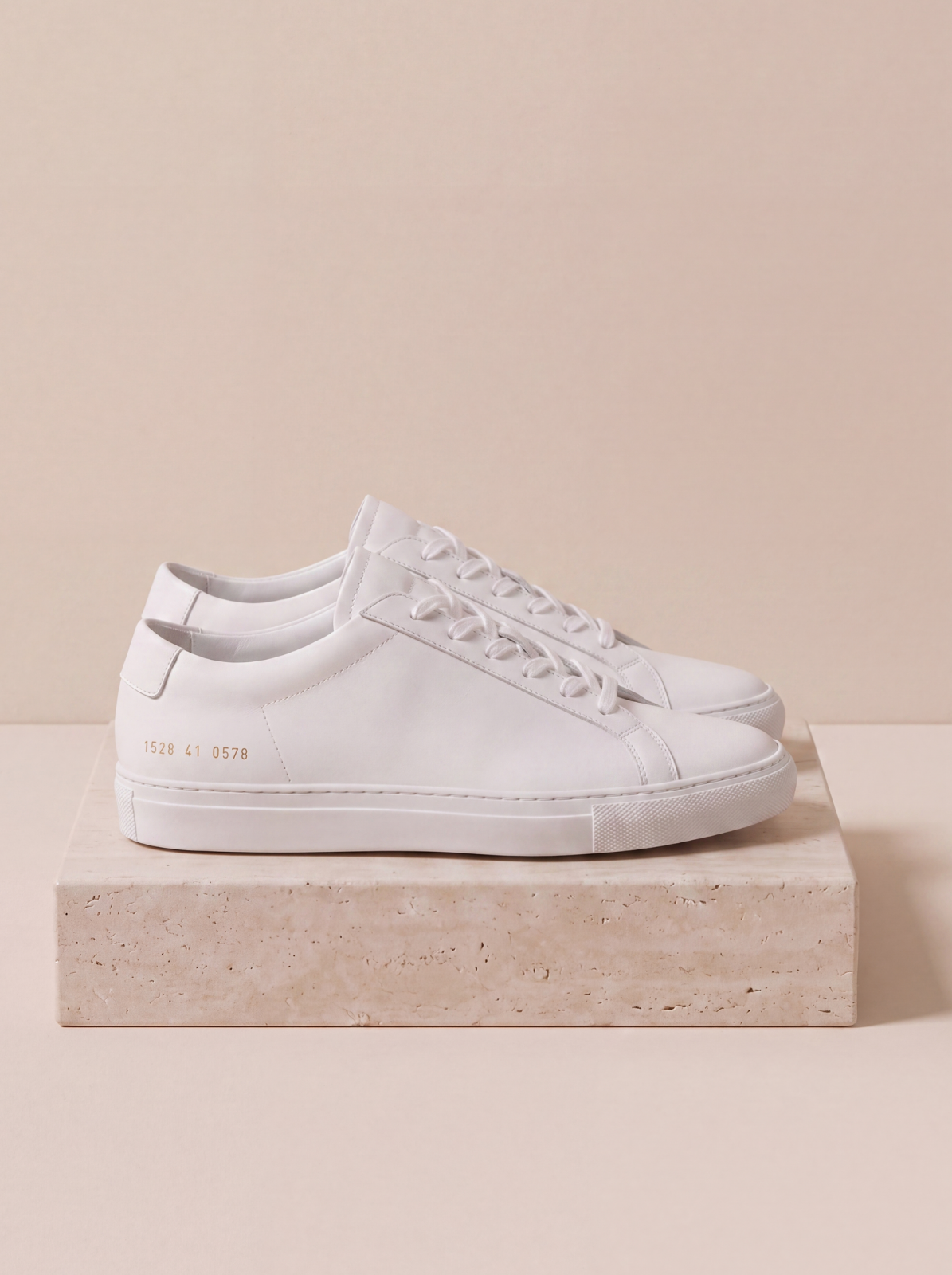 Men's leather low-top trainers