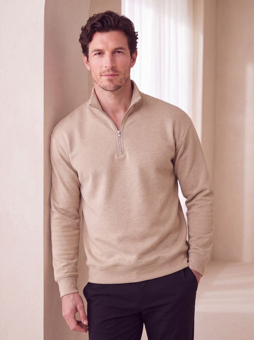 Men's regular fit wool blend jumper