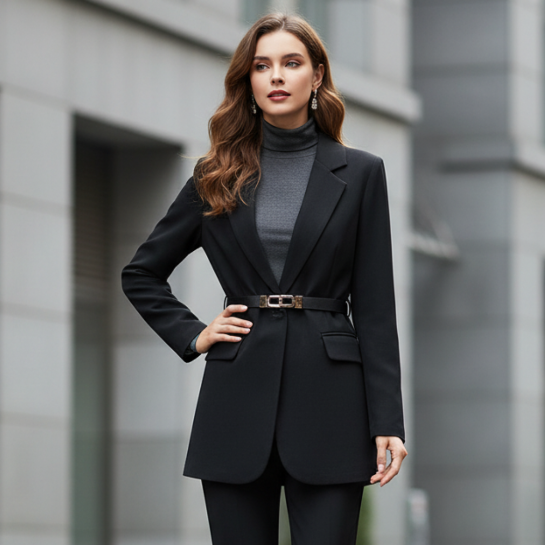 Blazer Ceinturé Structuré Femme