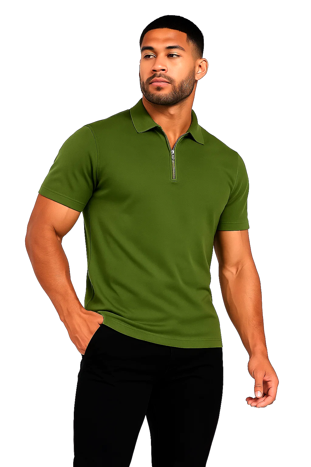 Polo Zippé | Pascal – Vert