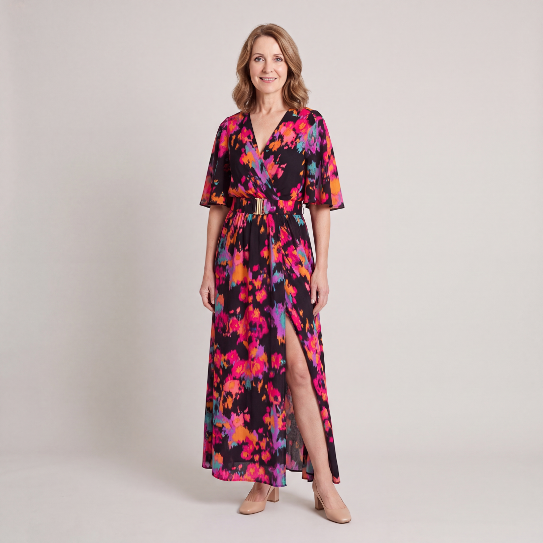 Flowing maxi dress suitable for holidays, travel and weekend outings