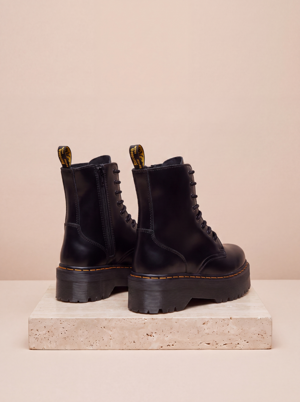 Platform combat boots for women