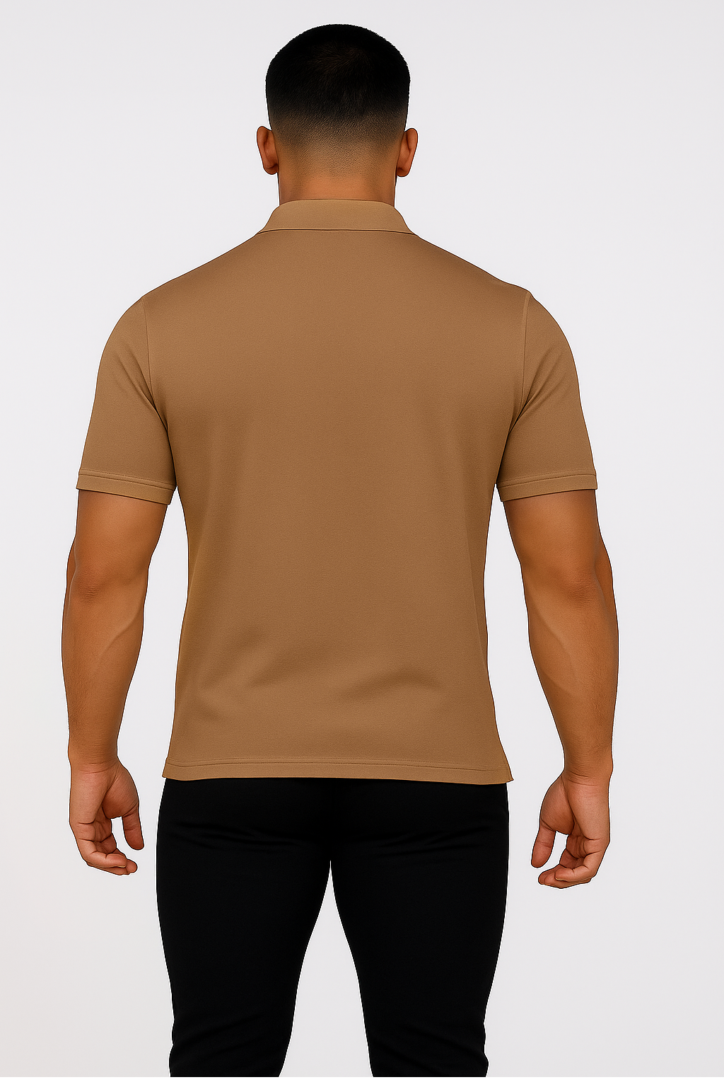 Polo Zippé | Édouard – Marron