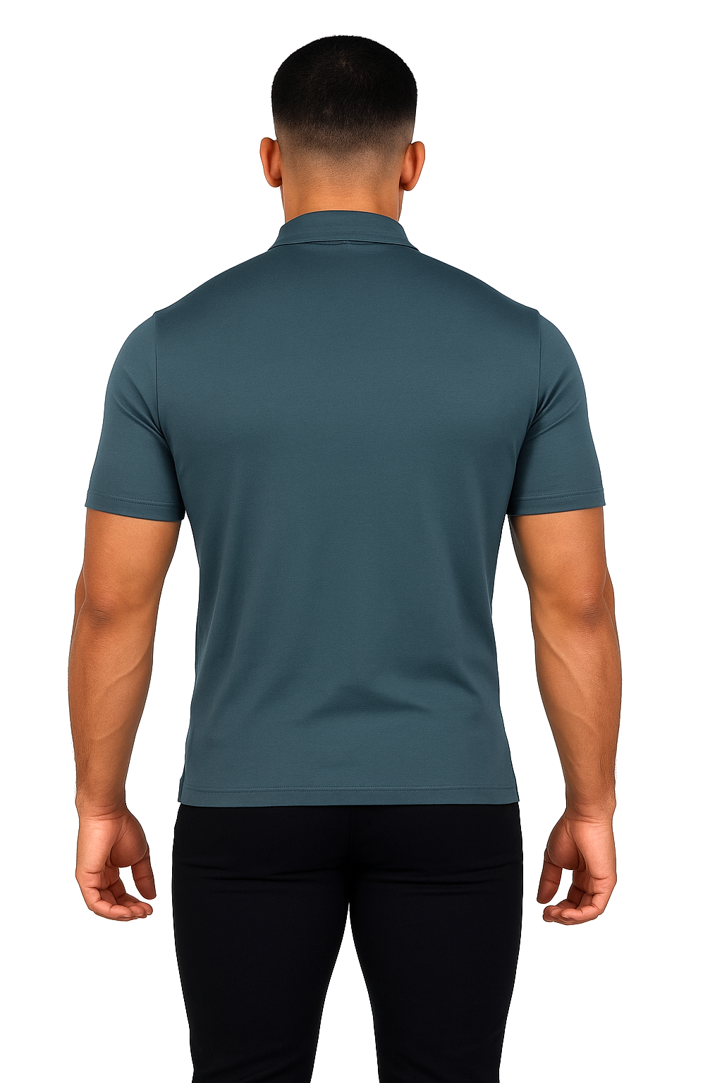 Polo Zippé | Jean – Bleu Sarcelle