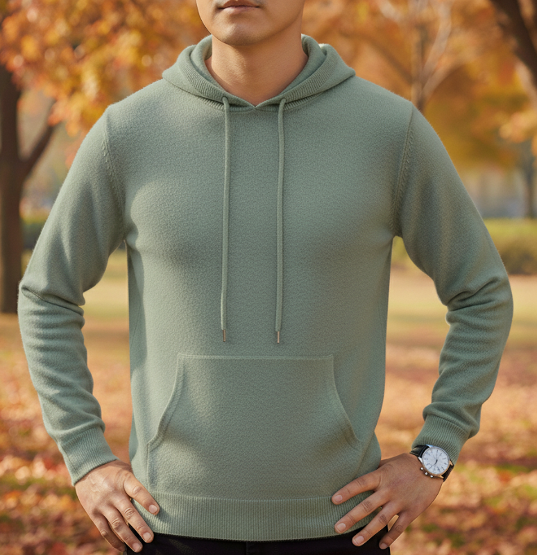 Pull à Capuche en Maille pour Homme