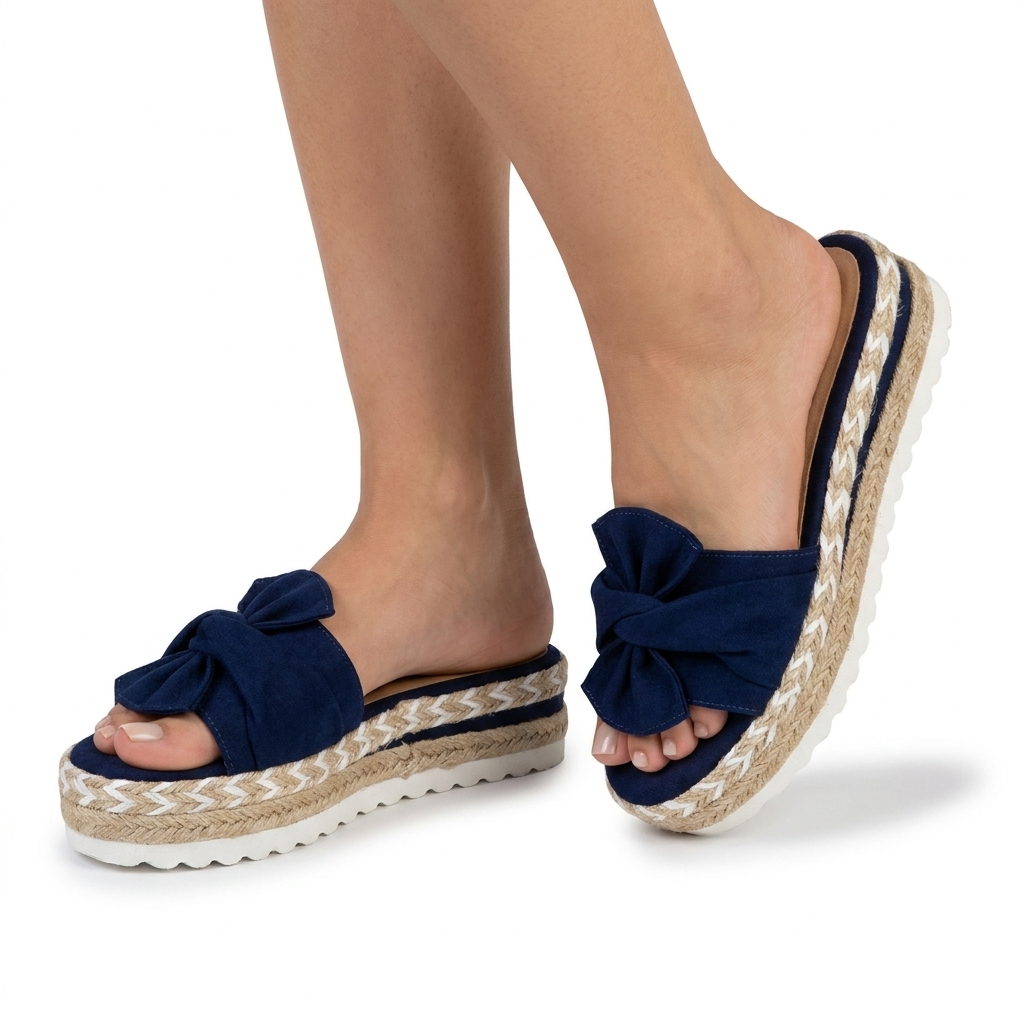 Women's espadrille sandals with woven sole style