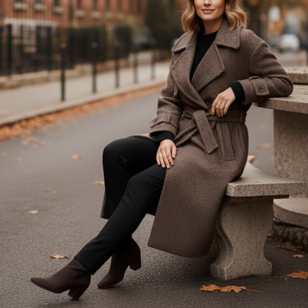 Manteau Long à Ceinture Femme