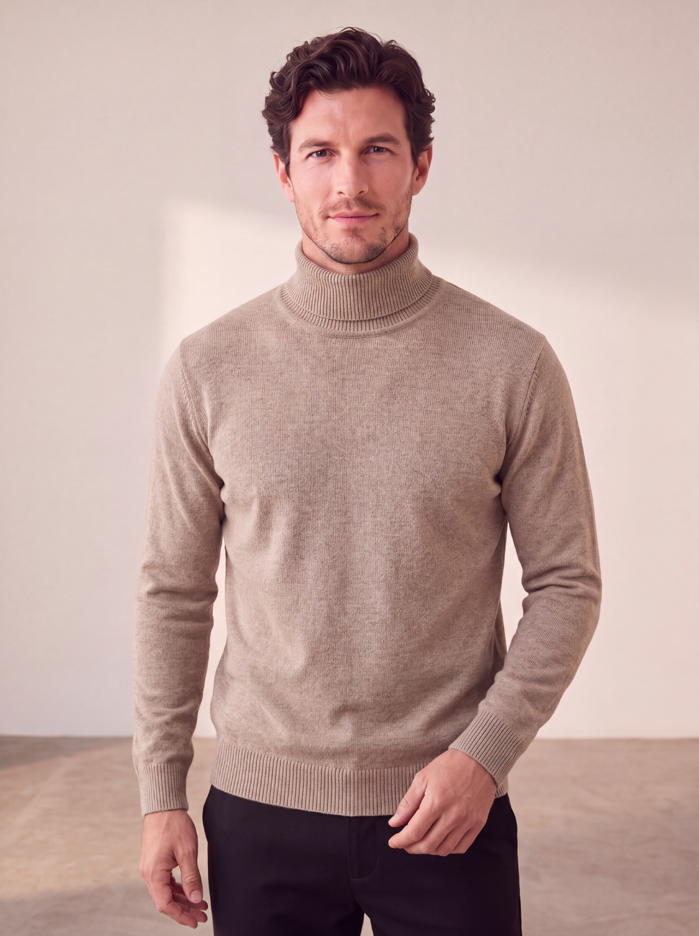 Wool blend jumper for men