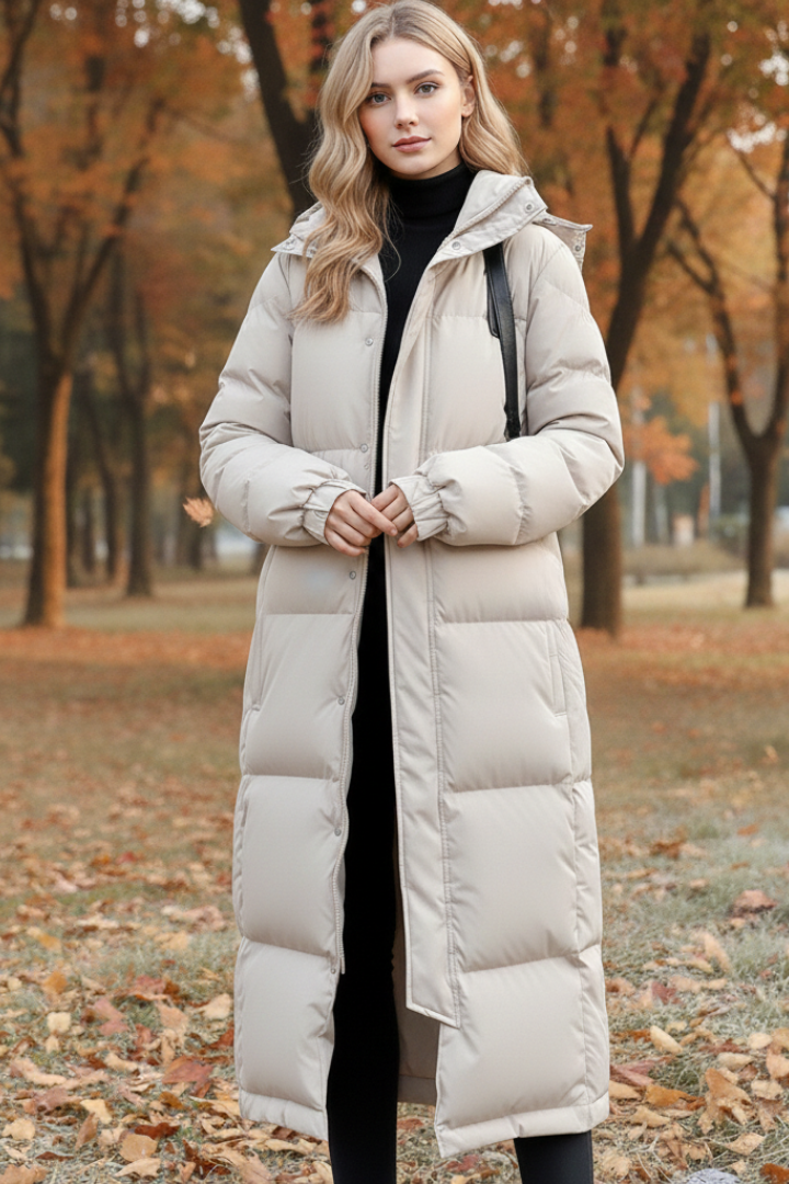 Padded winter jacket with textured quilting in relaxed fit