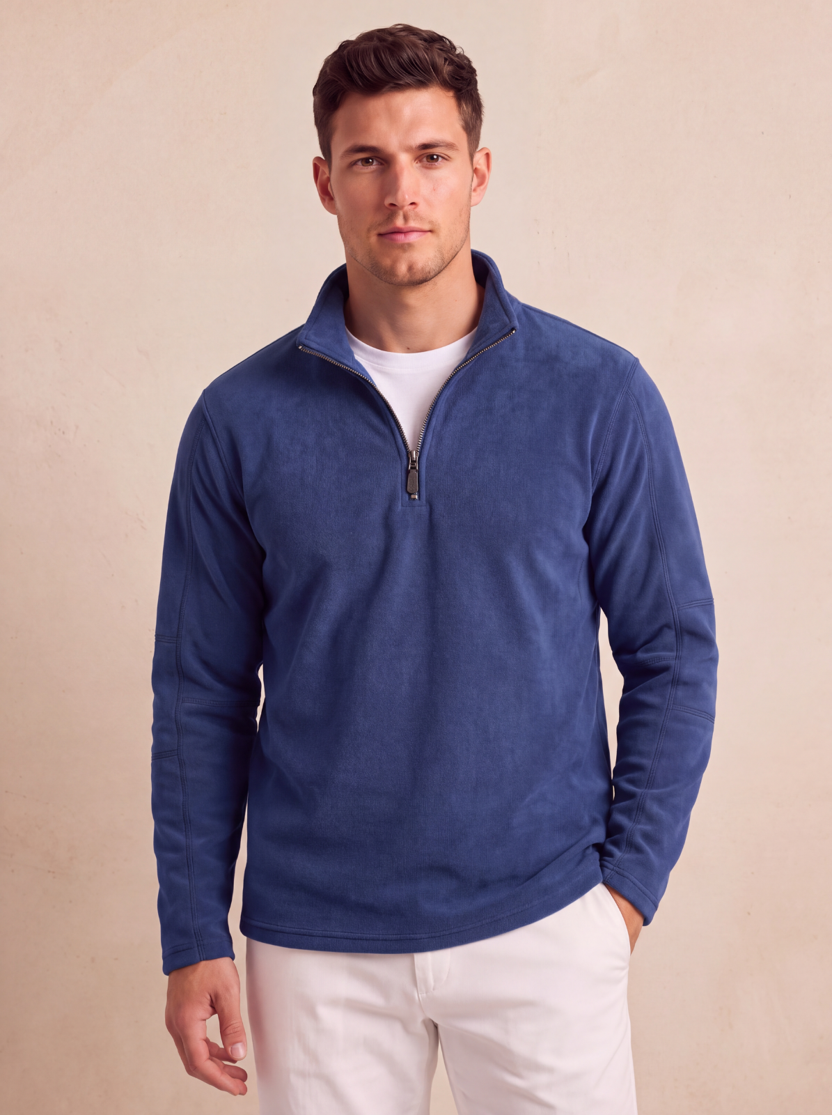 Casual fit fleece sweatshirt men