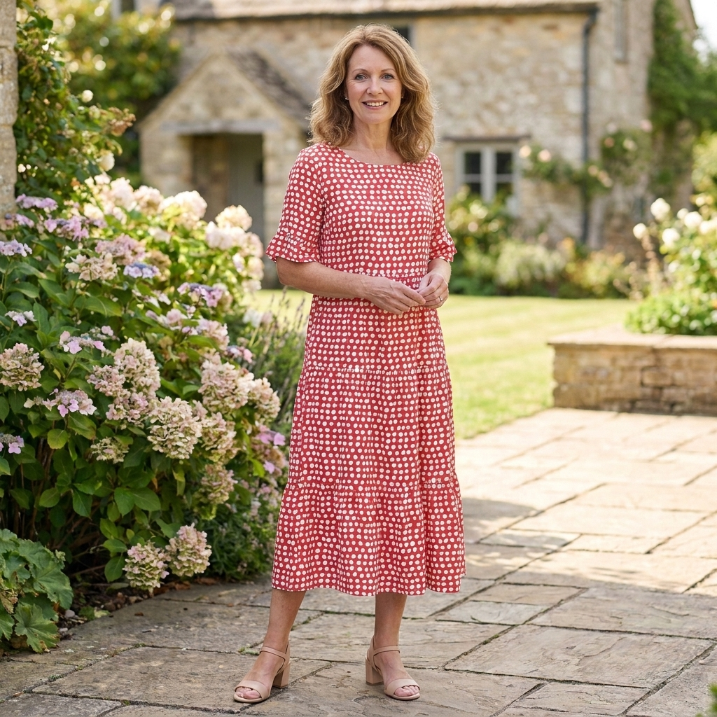 Midi dress suitable for everyday wear
