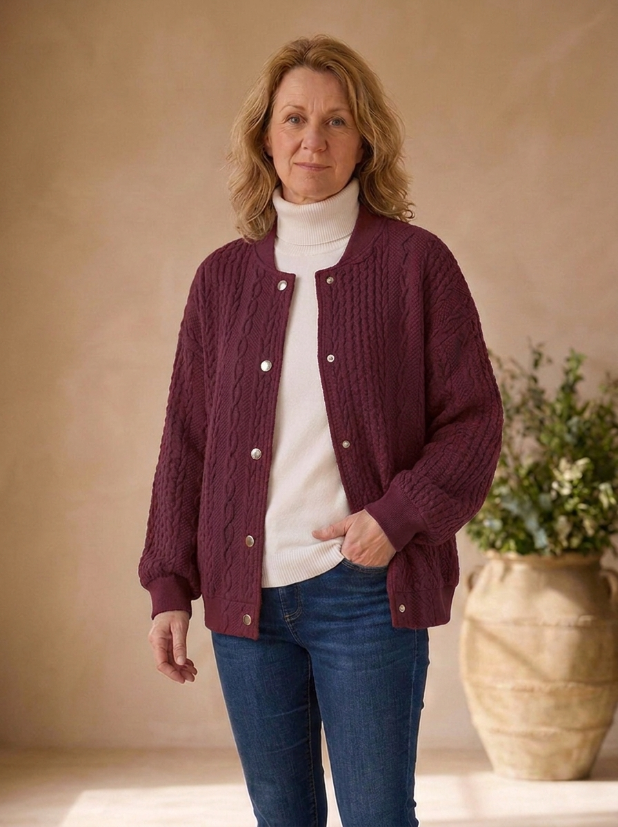 Button front cropped cardigan with a regular fit