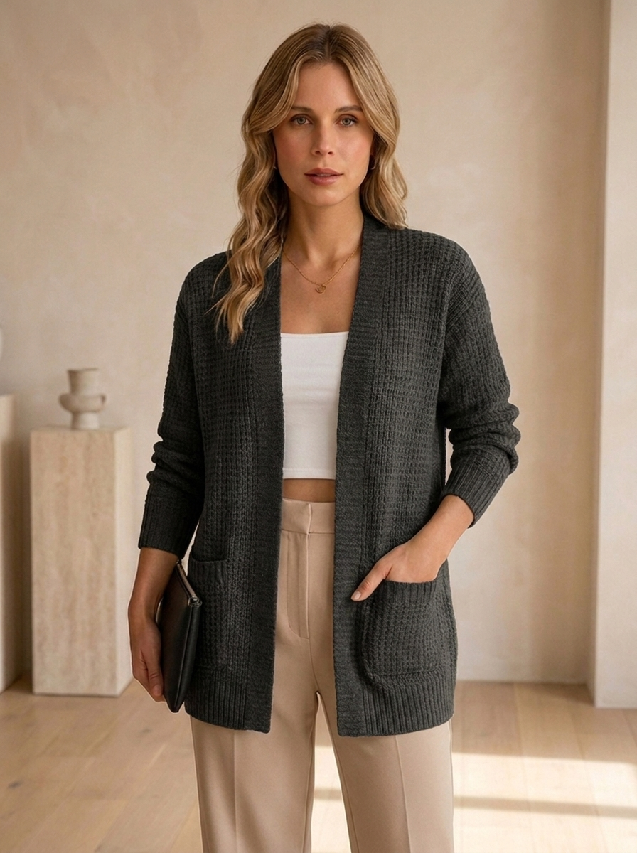Relaxed fit knit cardigan for everyday wear