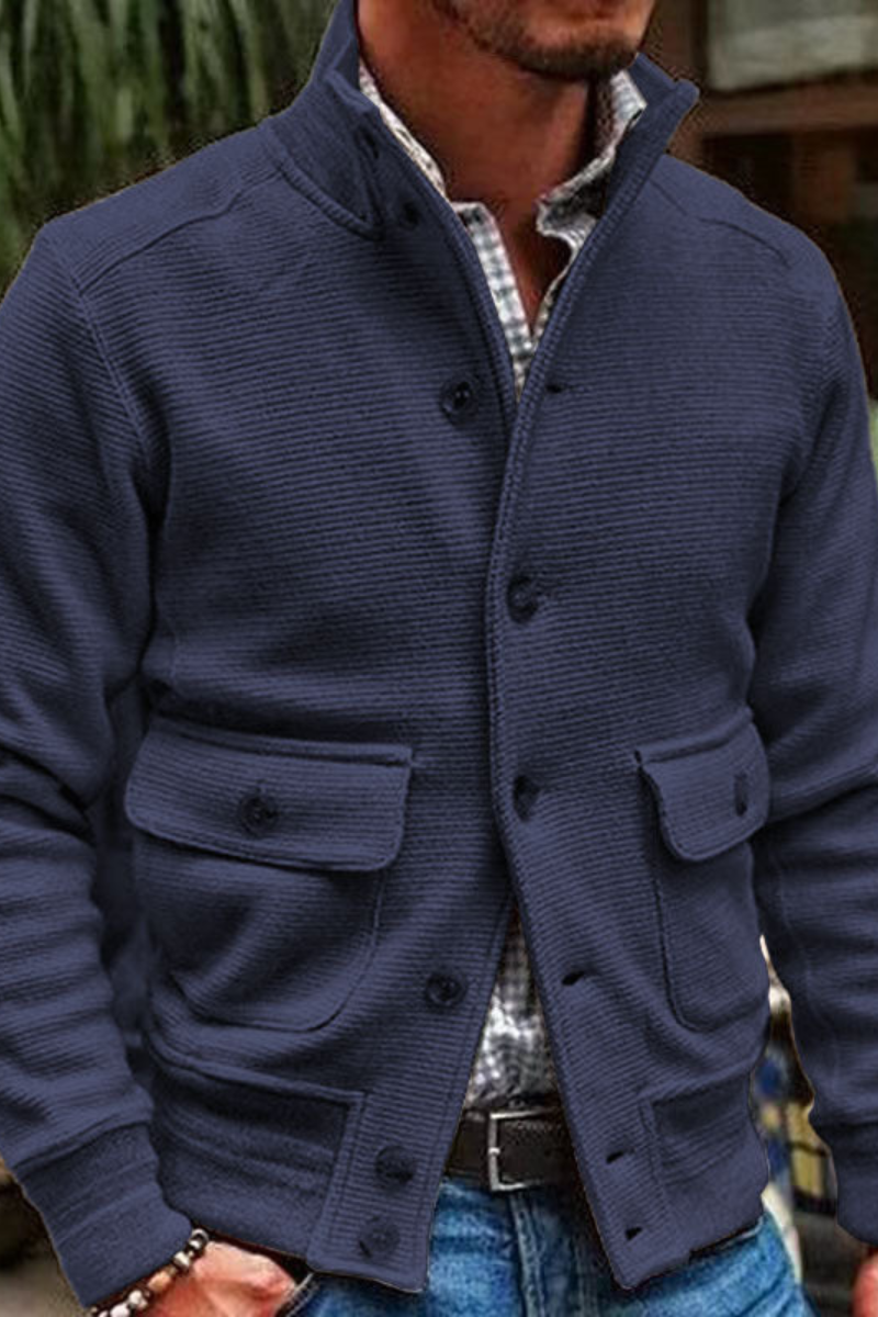 Buttoned jacket in casual style designed for men