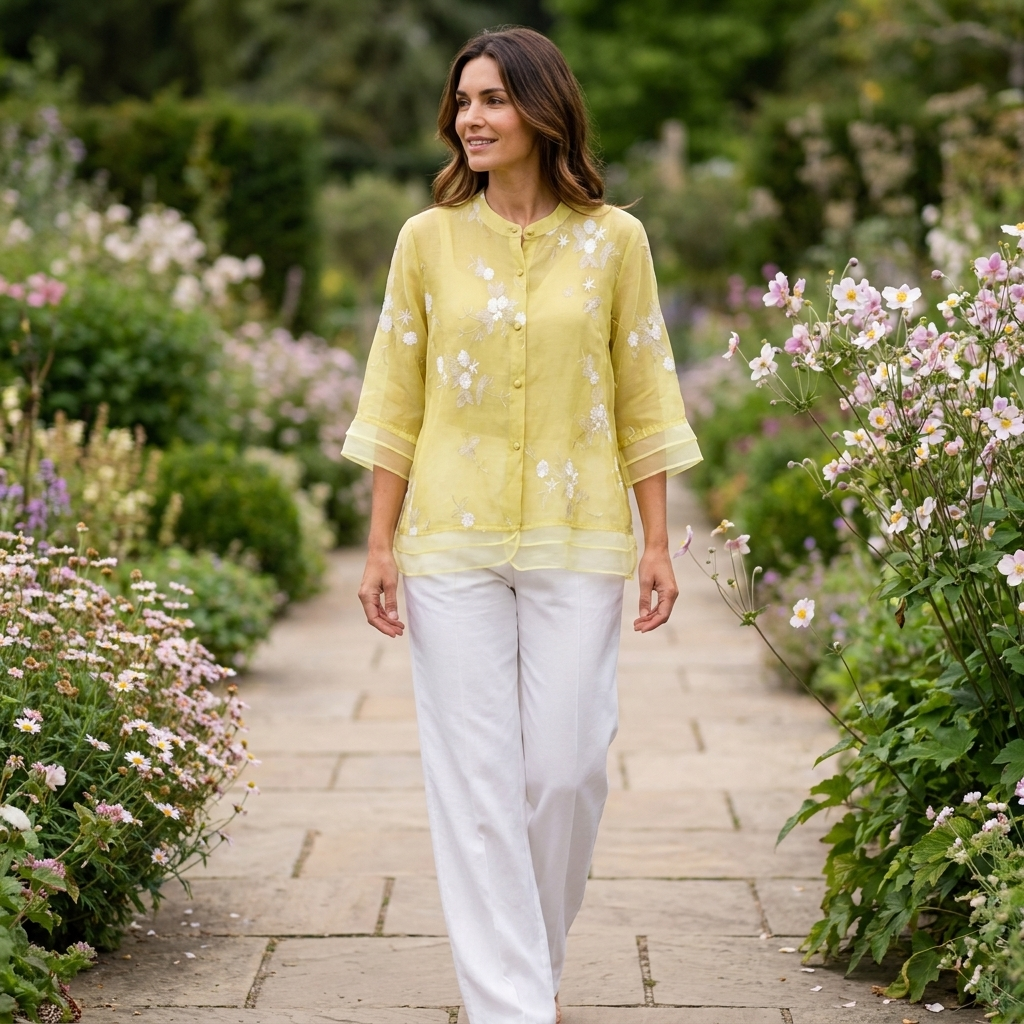 Ladies button front blouse for everyday wardrobes