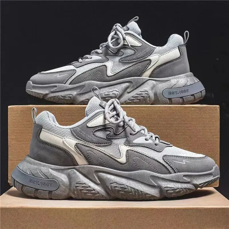 casual mesh sneakers with synthetic sole shown from side angle