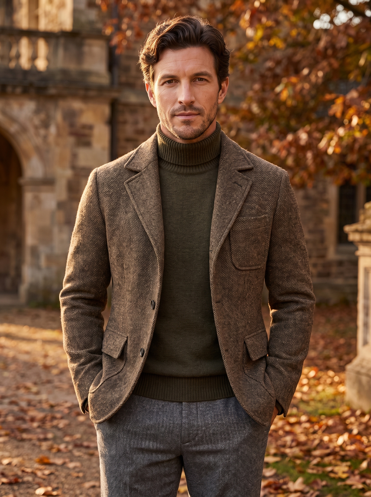 Men's casual tweed jacket