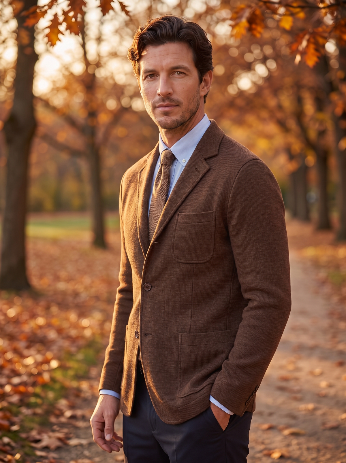 Men's single breasted blazer for layering