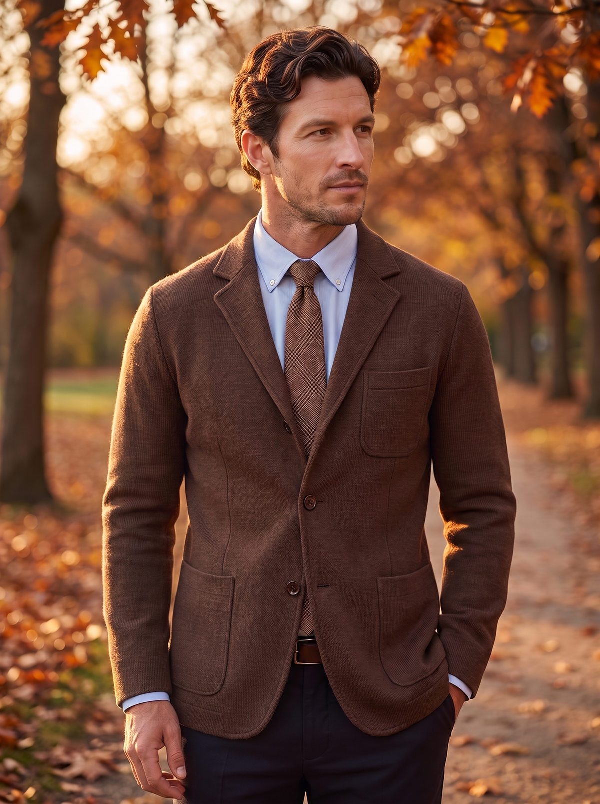 Men's tailored blazer with side pockets