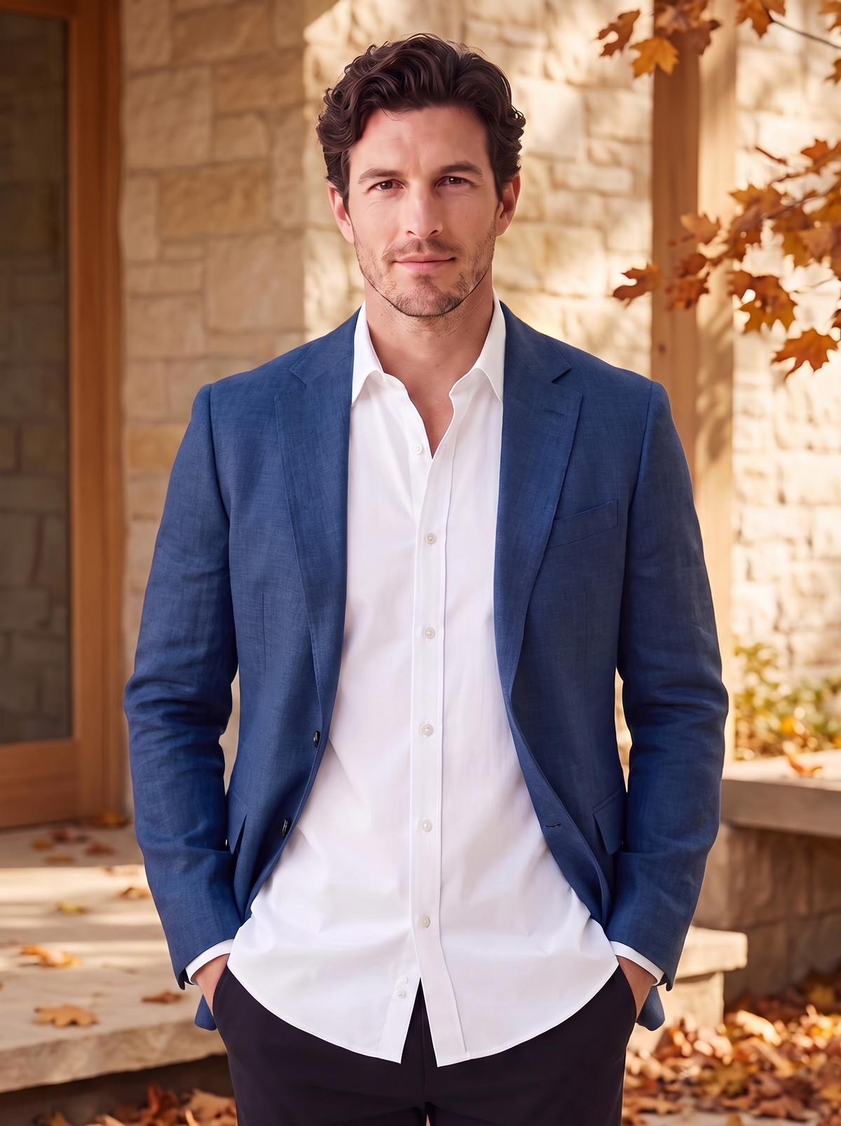 Men's lightweight blazer for seasonal layering