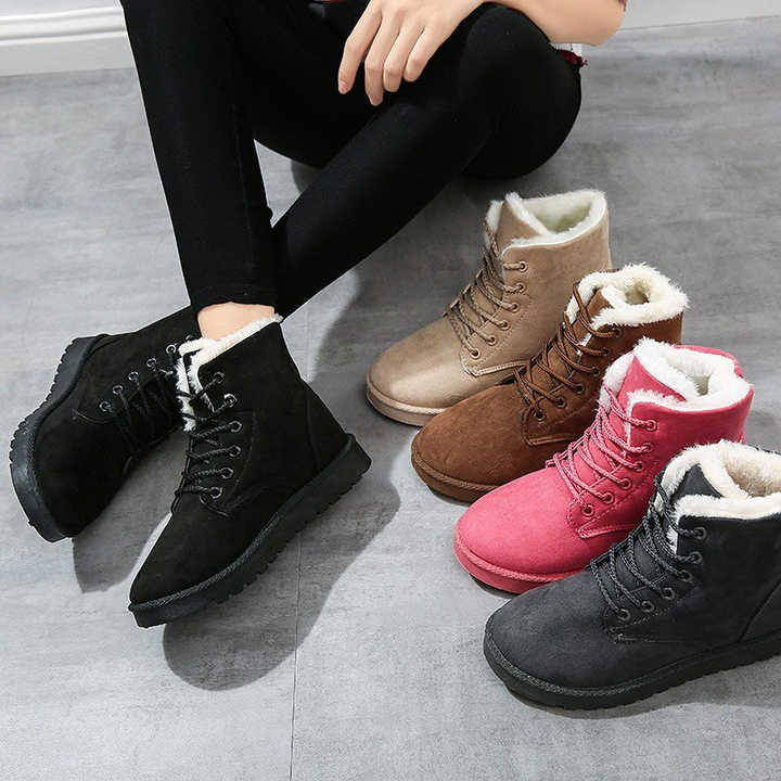 Bottes Mi-Mollet à Lacets Femme