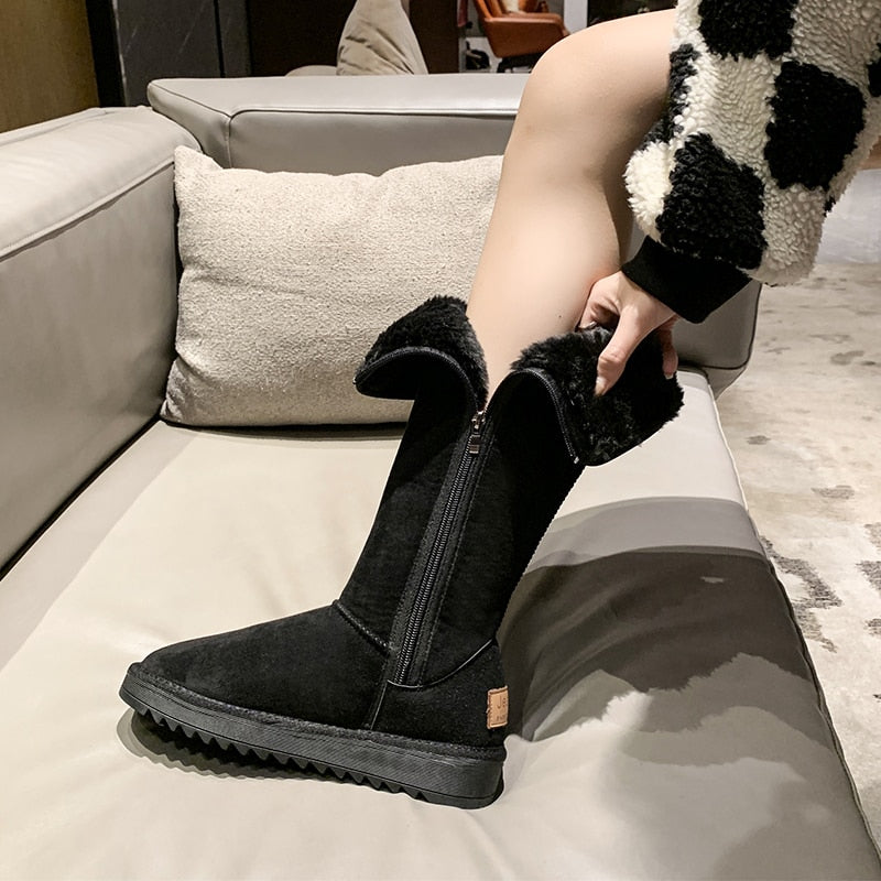 Bottes Mi-Mollet à Fermeture Latérale Femme