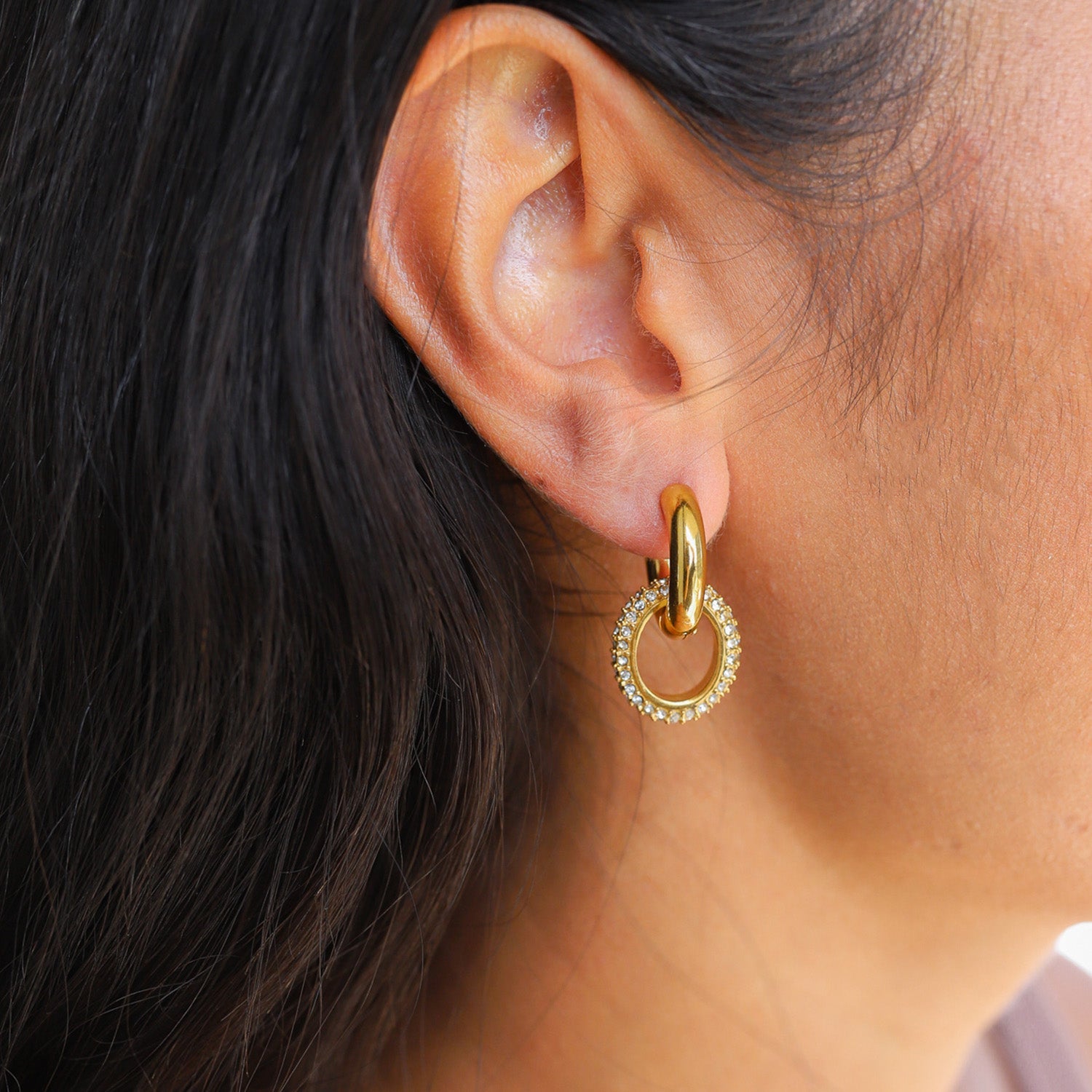 Boucles d'oreilles doubles pour femmes