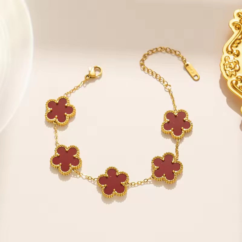 Bracelet à Breloques Trèfle Femme