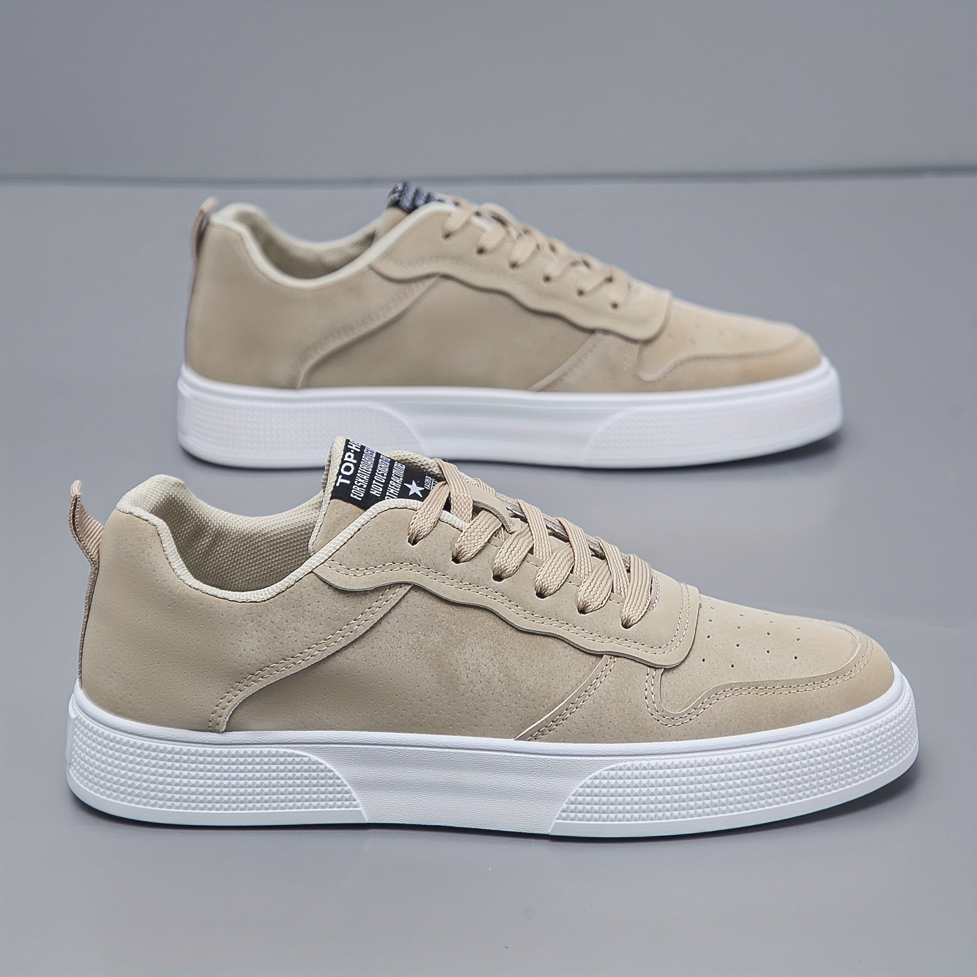 Canvas trainers with padded collar and tongue for comfort