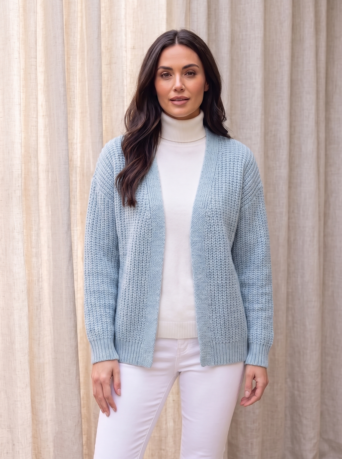 Knit cardigan slim fit women