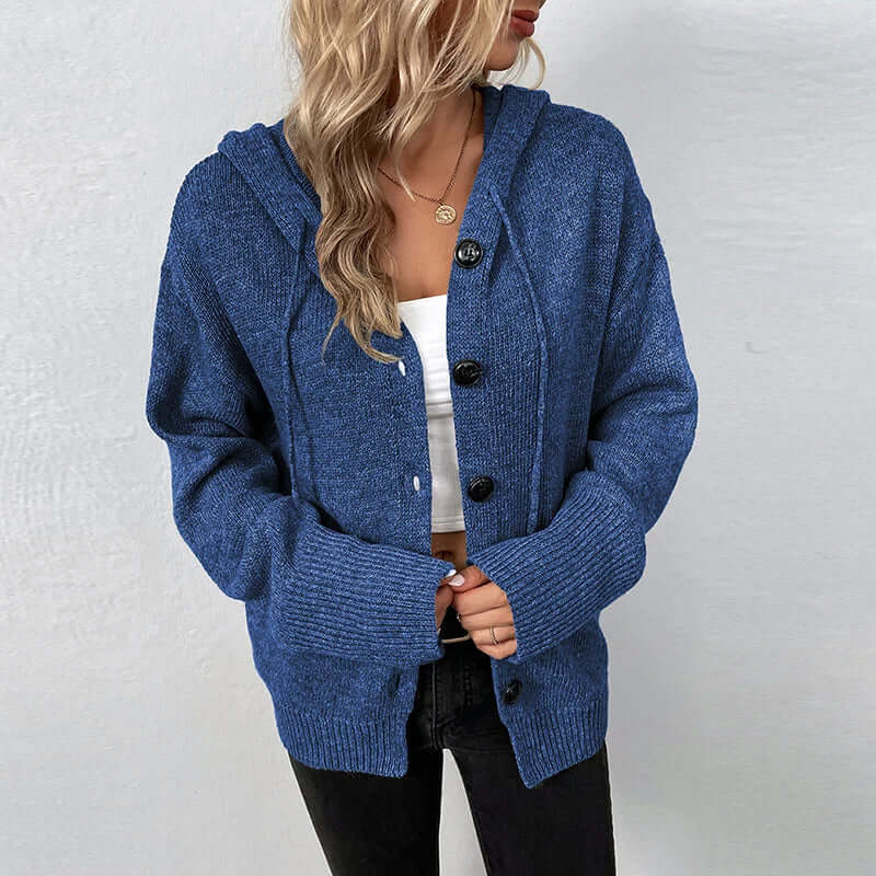 Gilet tricoté à boutons pour femme