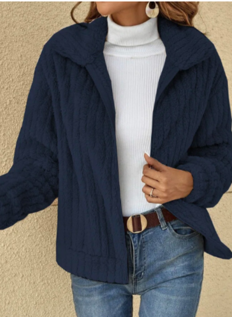 Veste en fausse fourrure zippée pour femmes