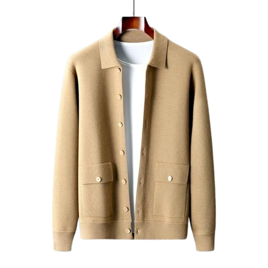 Men's cashmere jacket with a regular fit