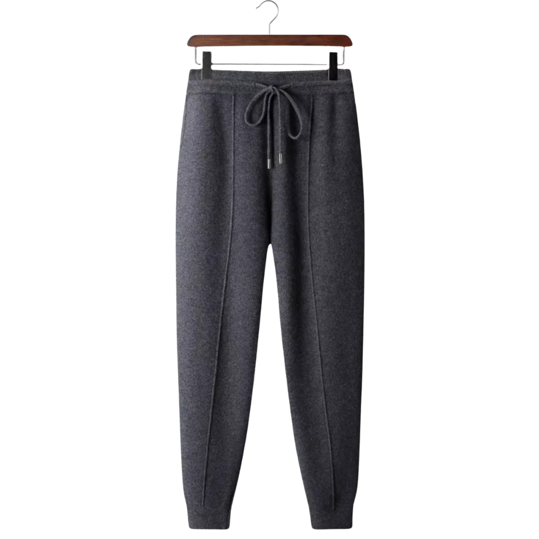 Cashmere leisure trousers with a soft knit finish