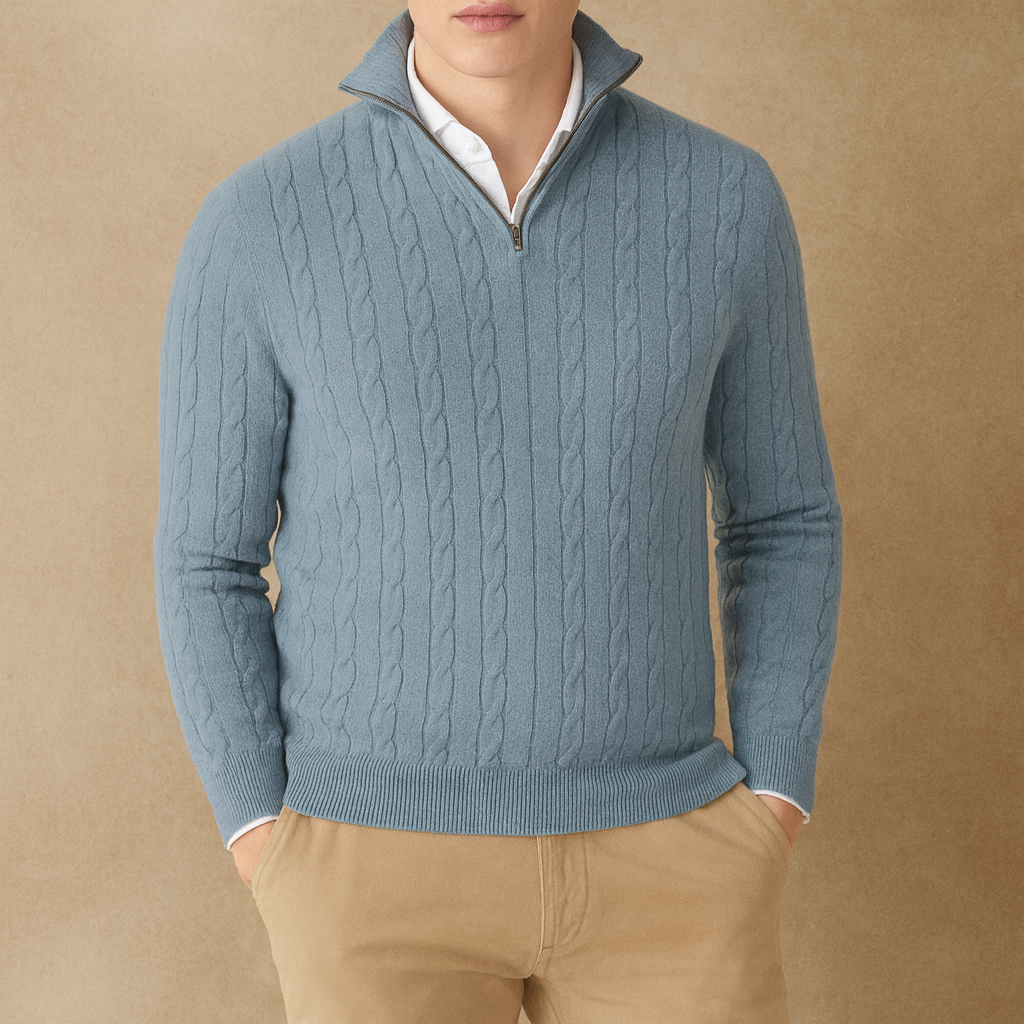 Pull à fermeture éclair pour homme