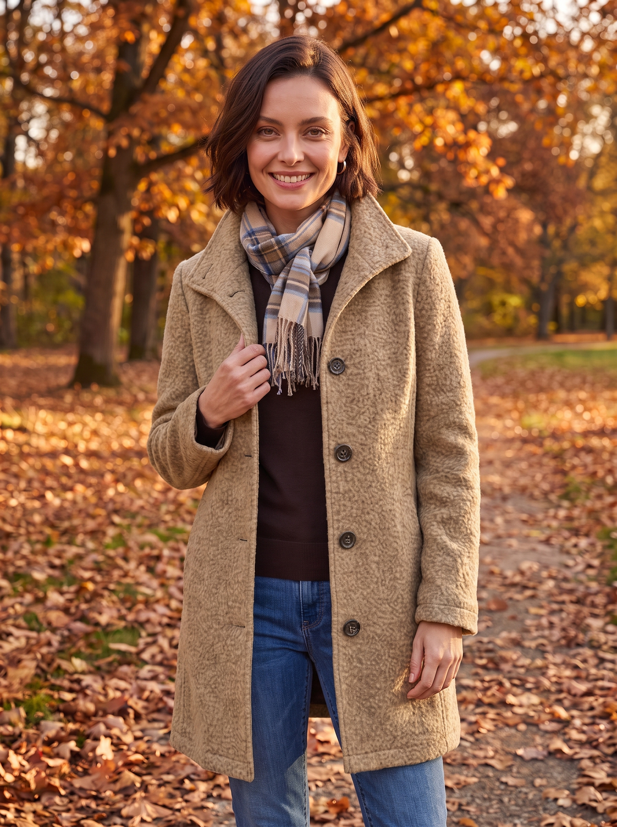 Women's long sleeve teddy coat