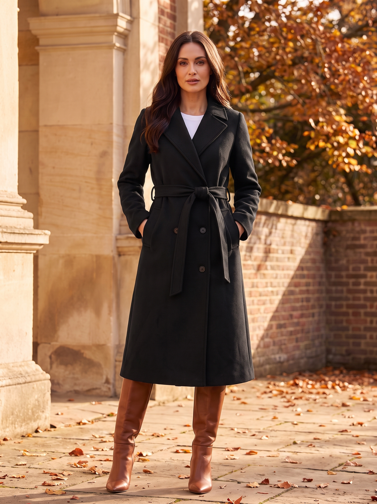 Women's tailored trench coat for fall