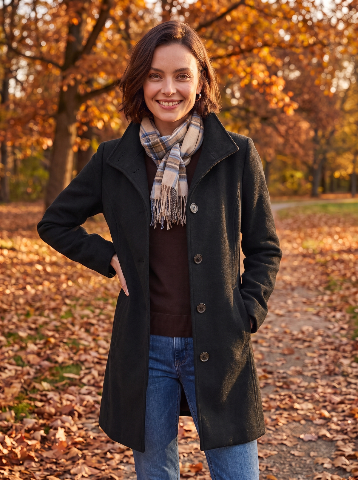 Women's button front teddy coat