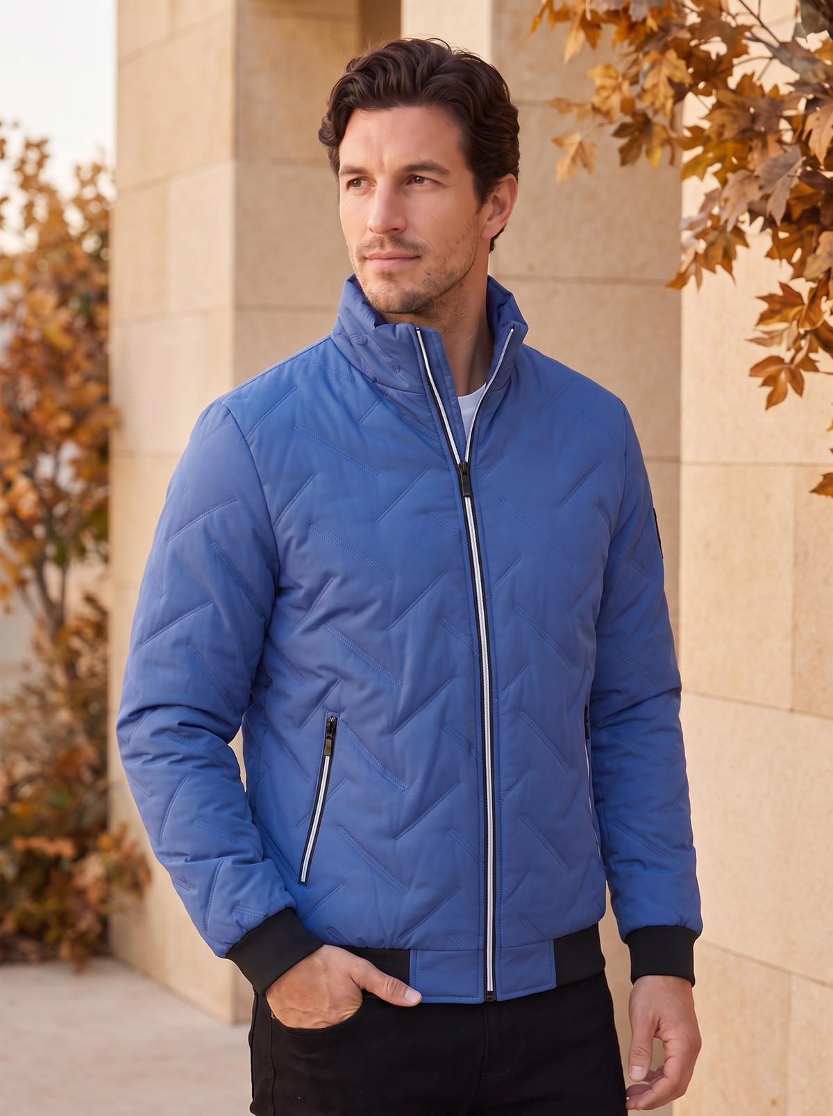 Men's casual padded jacket for fall