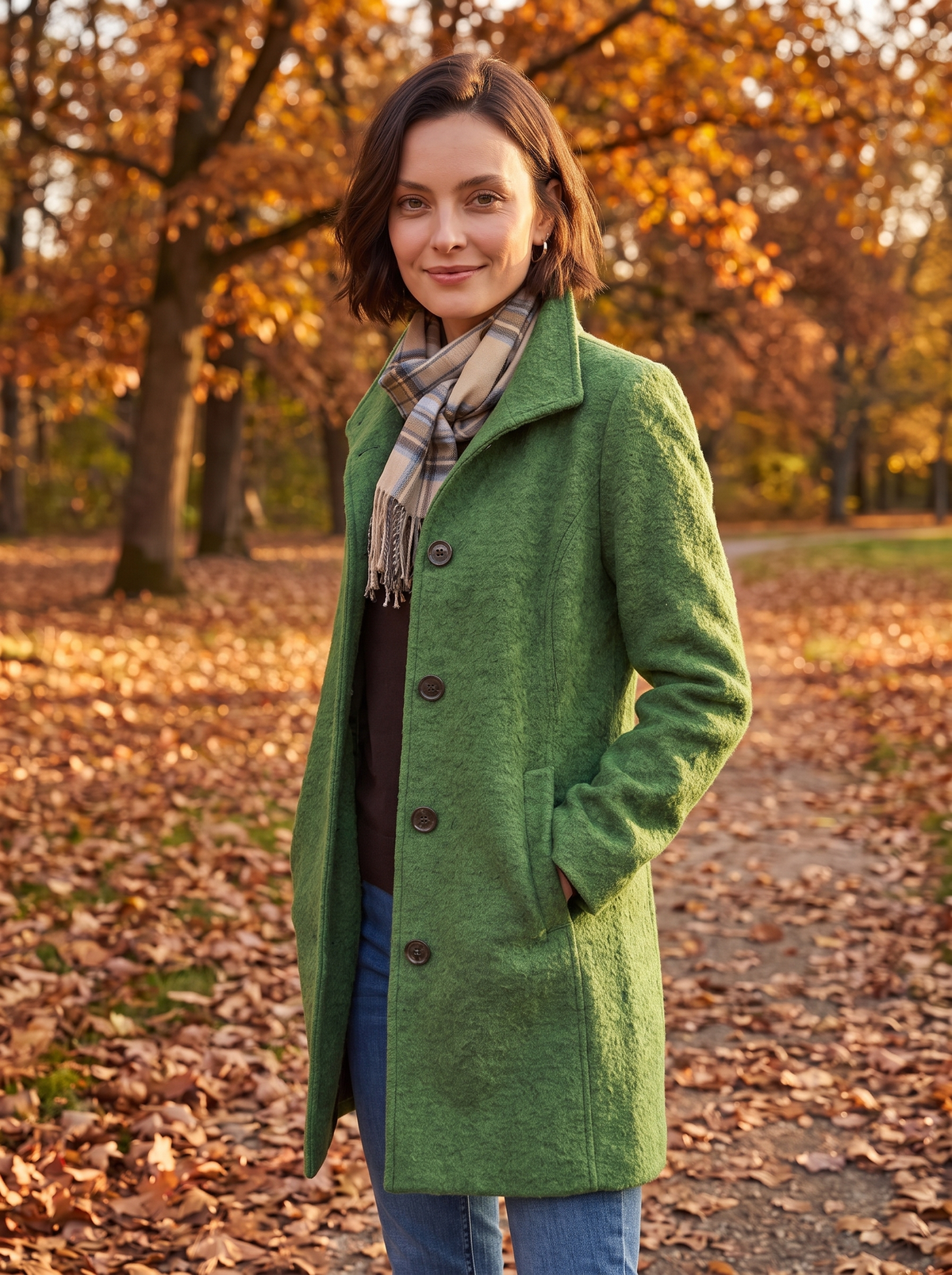Women's long teddy coat for fall
