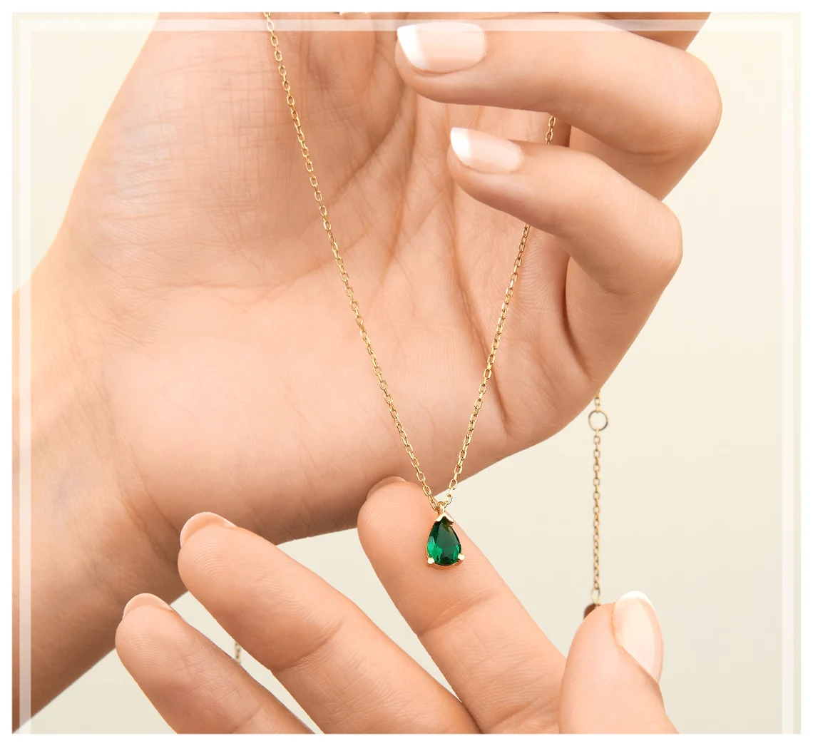 Collier Pendentif Goutte Femme