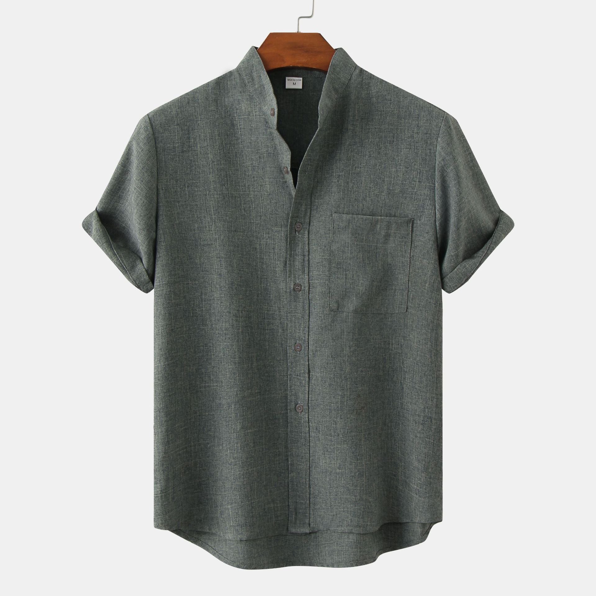 Smart casual shirt with a mandarin collar